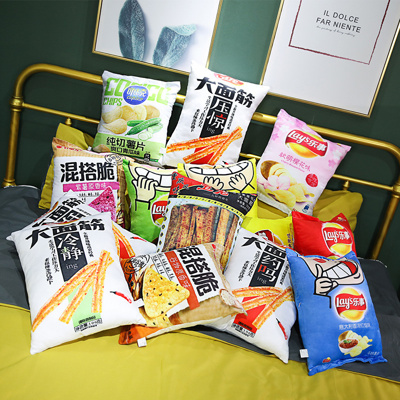 Spicy Food Snacks - 40cm/45cm Simulation Potato Chips Plush Pillow