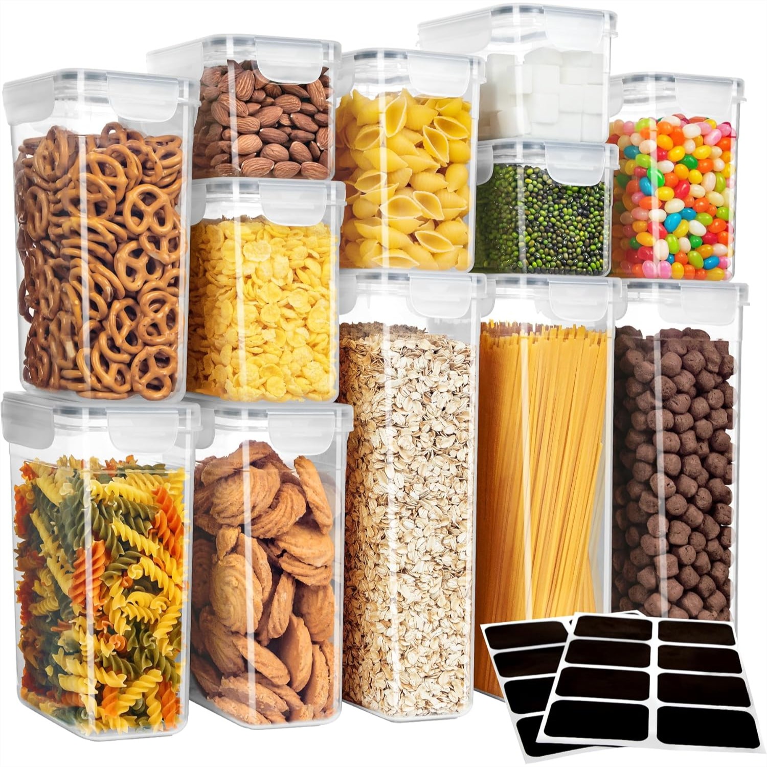 Food Snacks Images - 12 Pack Airtight Food Storage Containers