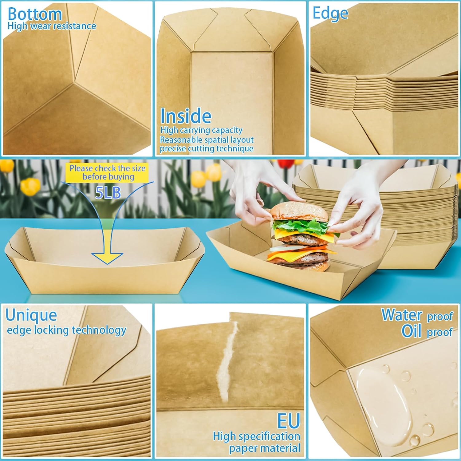 50 Pack 5LB Kraft Paper Food B – Food Snacks Images recenzja i cena
