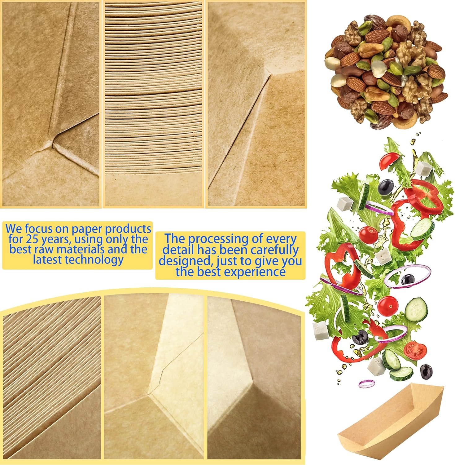 200 Pack Small Paper Food Tray – Food Snacks Images recenzja i cena