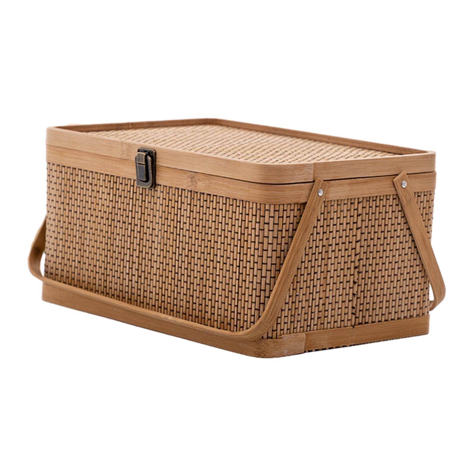 Handcrafted Bamboo Picnic Bask – Food Snacks Hamper recenzja i cena