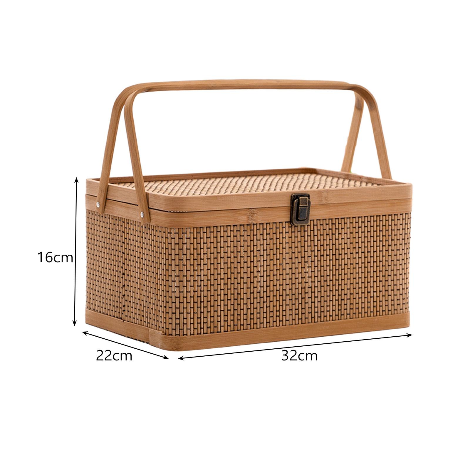 Handcrafted Bamboo Picnic Bask – Food Snacks Hamper recenzja i cena