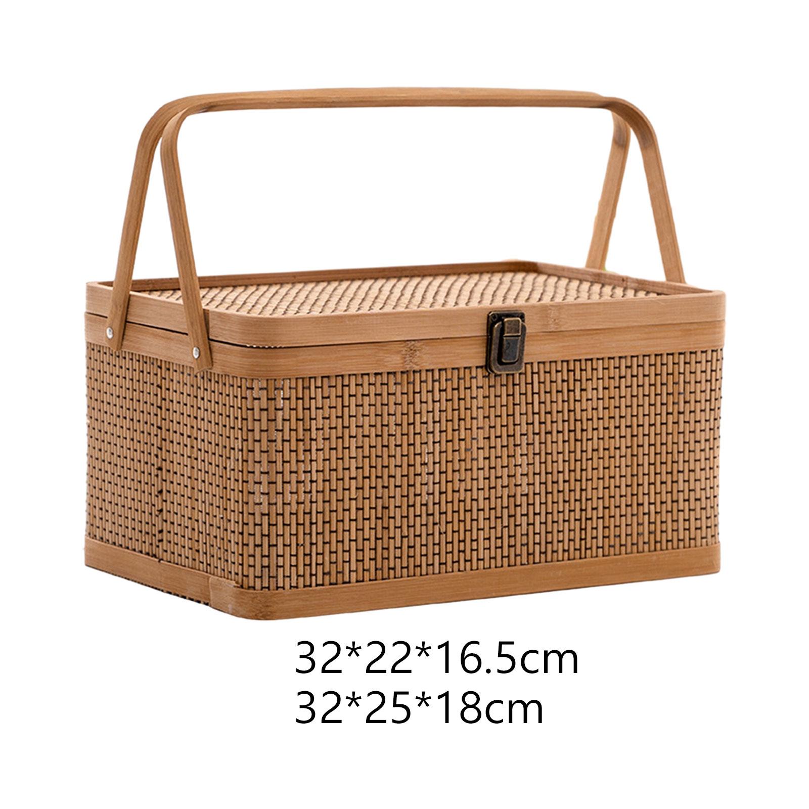 Handcrafted Bamboo Picnic Bask – Food Snacks Hamper recenzja i cena