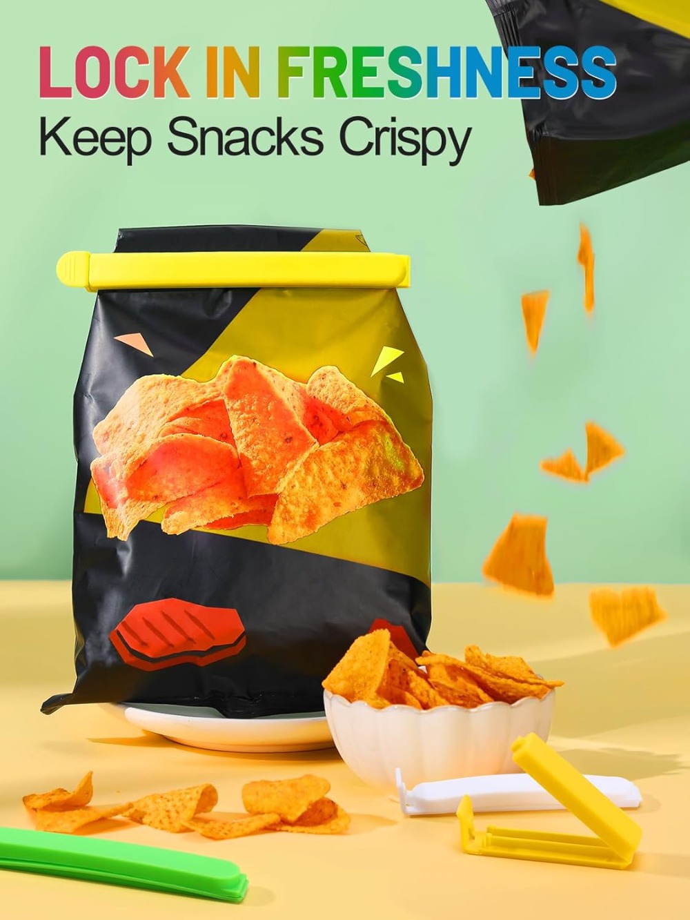 60Pcs Colorful Bag Clips, 4 Si – Food Snacks Images recenzja i cena