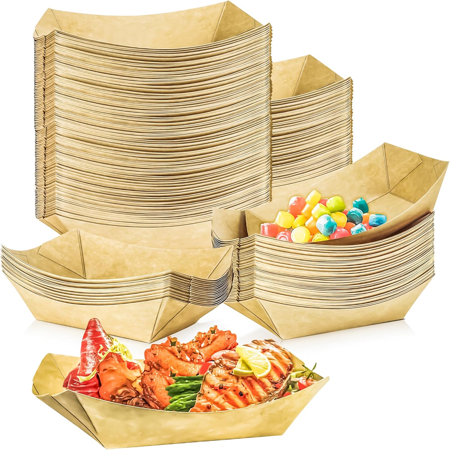 100 Pack 1lb Kraft Paper Food  – Food Snacks Images recenzja i cena