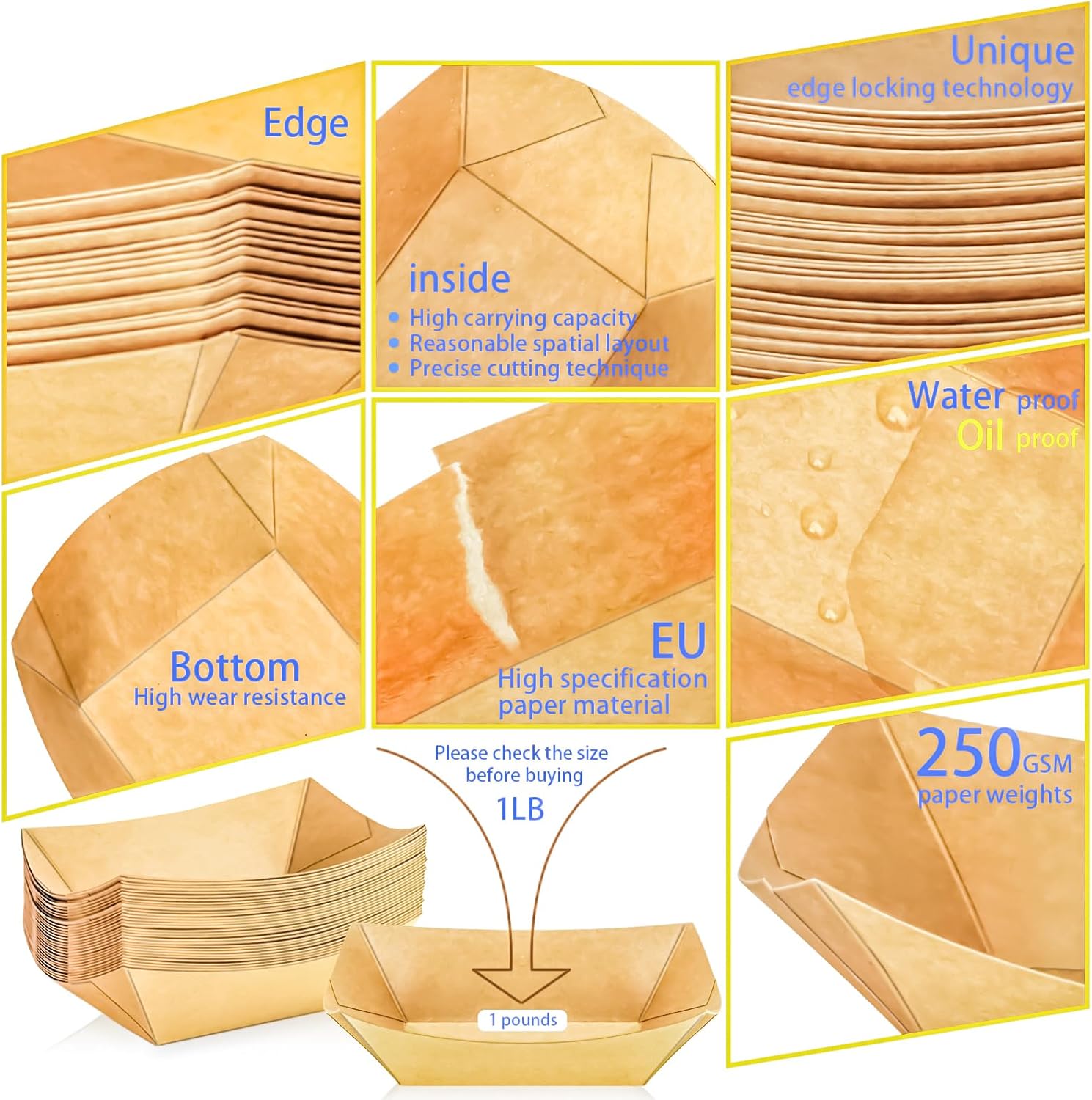 100 Pack 1lb Kraft Paper Food  – Food Snacks Images recenzja i cena